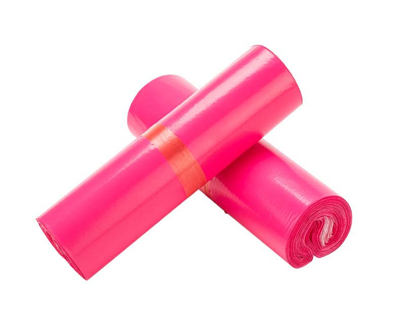 乐业玫红色快递袋-02